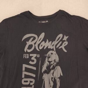 Blondie Band Short Sleeve Crew Neck Shirt Womens Size Extra Large XL Gray